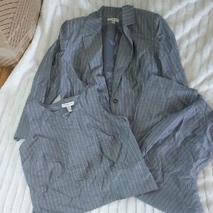 Amanda Smith Gray Pinstripe Blazer